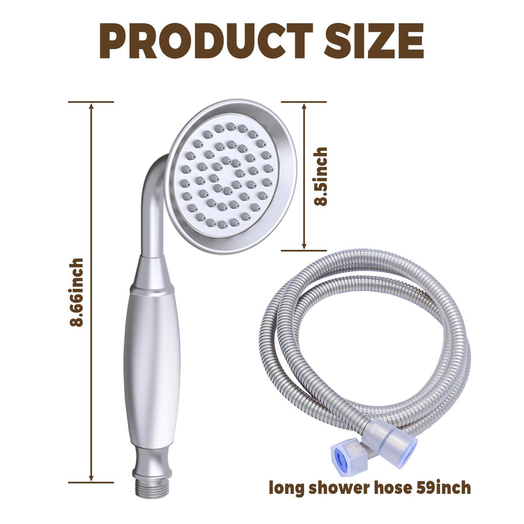 Antique Handheld Shower Vintage Telephone Sprayer with Hose,Brushed Nickel