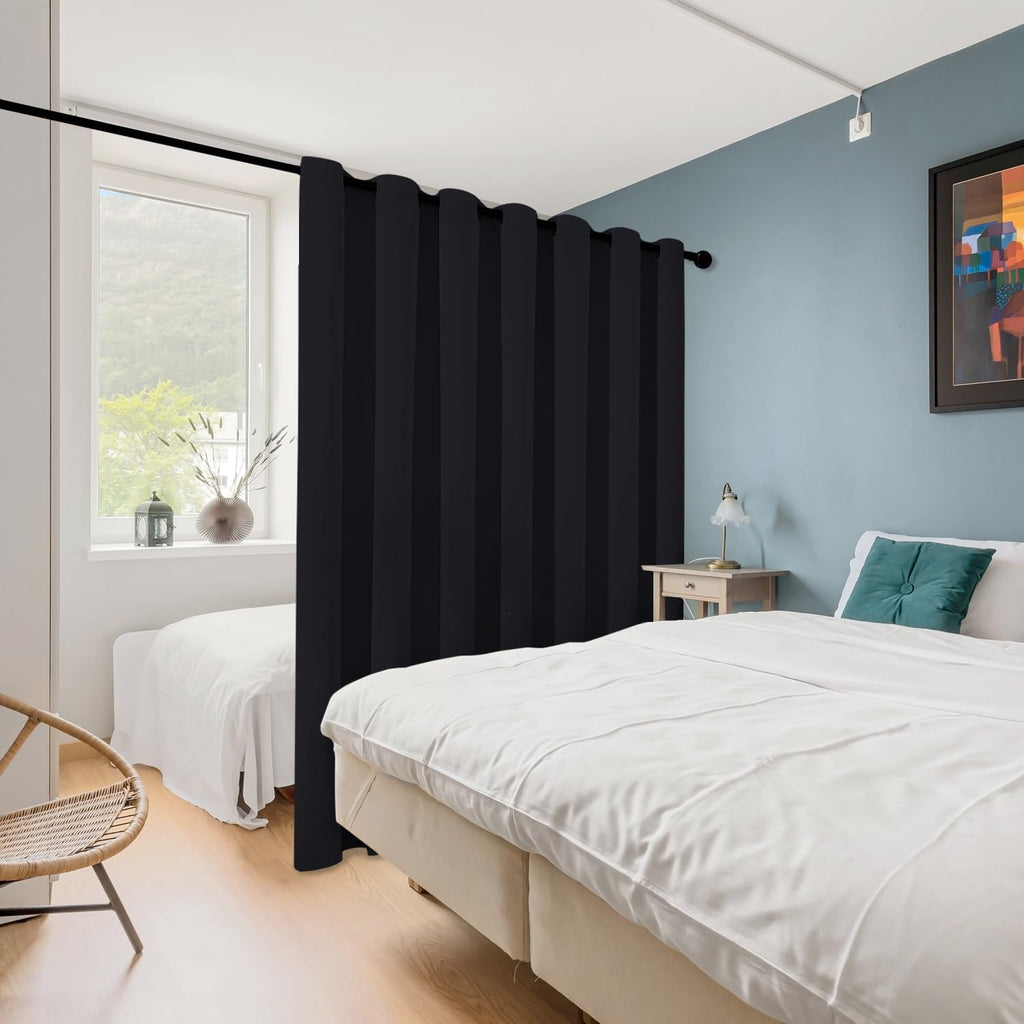 Room Divider Curtain 120 Inch Long Sliding Door Curtains, 1 Panel