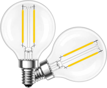 G16.5 LED Bulbs E12 Candelabra Light Bulb 2W,2700K Warm White,Free-Filcker