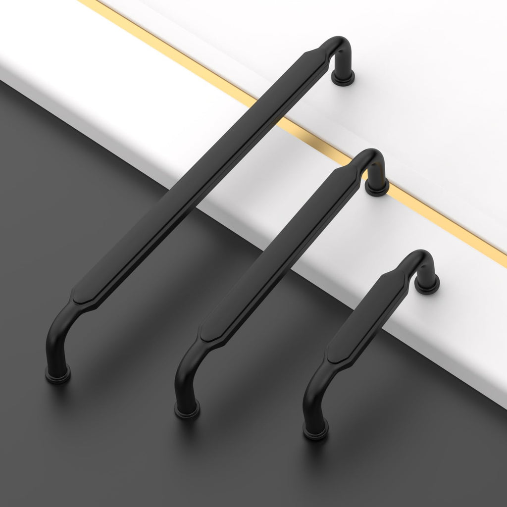 10 Pack 3 Inch(76mm) Matte Black Kitchen Cabinet Handles Black Cabinet Pulls Cabinet Hardware for Cupboard Drawer