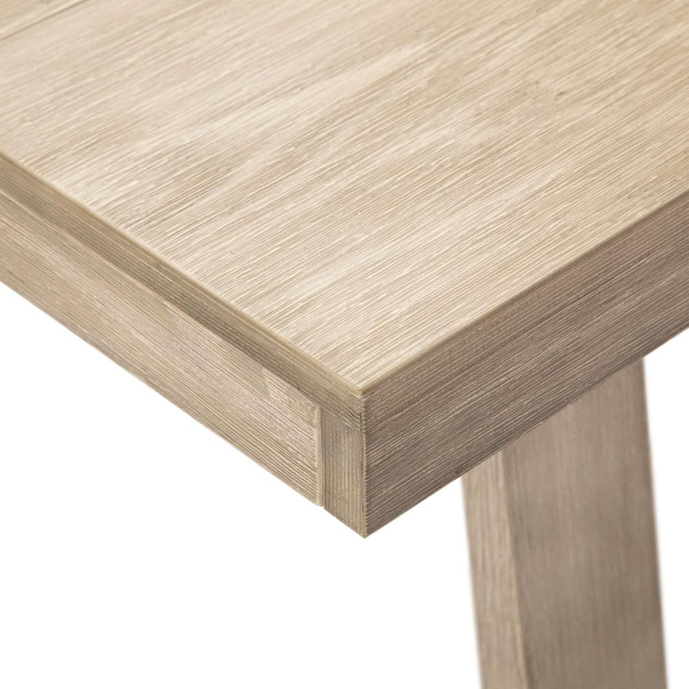 Classic 72 Inch Dining Table, Rectangular, Seashell Wirebrush