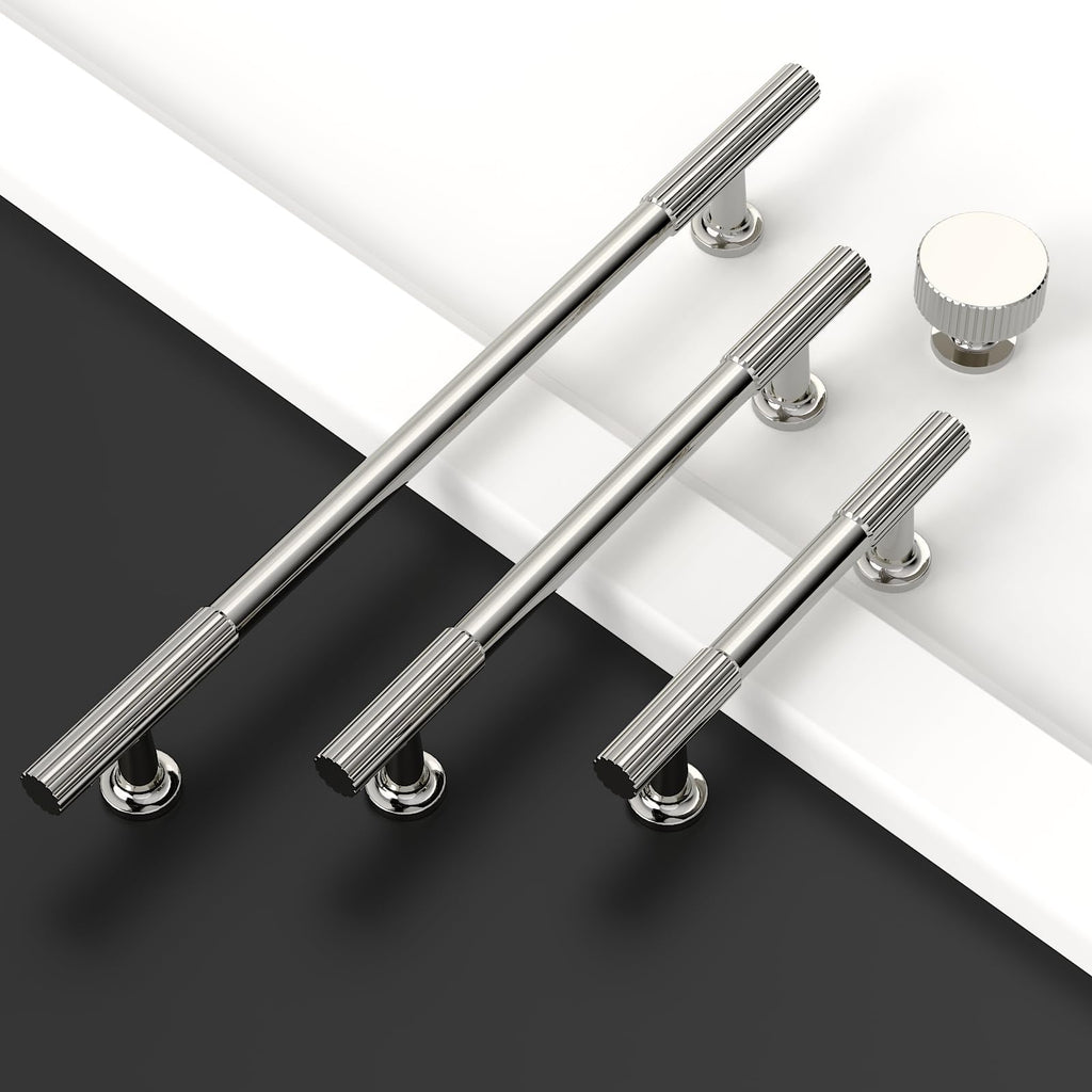 10 Pack 3.75 inch Polished Nickel Kitchen Cabinet Handles