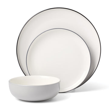 24 Seven Colors Pumice Porcelain 12-Piece Dinnerware Set for 4