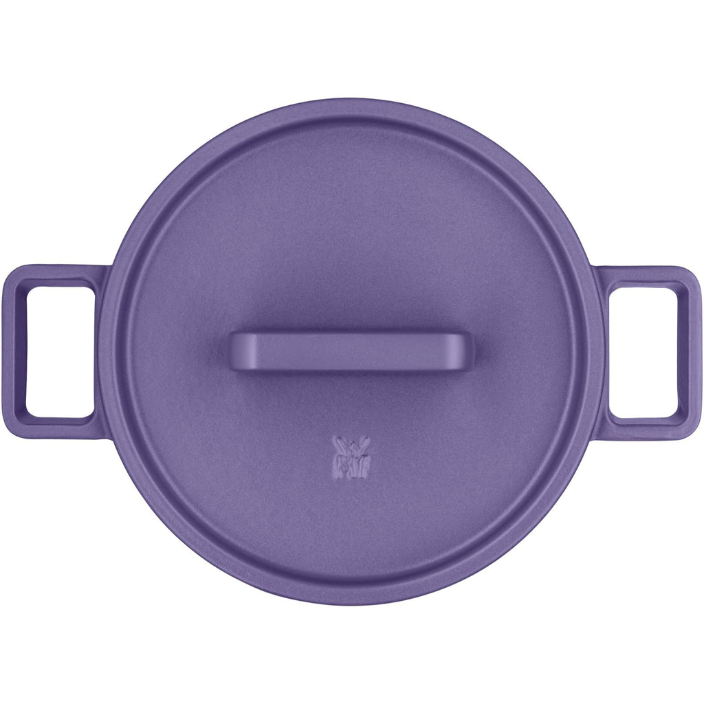 Flavour Roasting Dish 24 cm, Cast Iron Induction Casserole Dish, Purple, Cast Iron Cookware, Enamelled, Cast Iron
