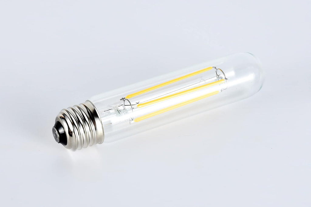 T9 T10 LED Bulb, E26 Dimmable LED Tube Light Bulb, 110v 600Lumens 60W Equivalent, Clear Glass Tubular Light Bulb, 4