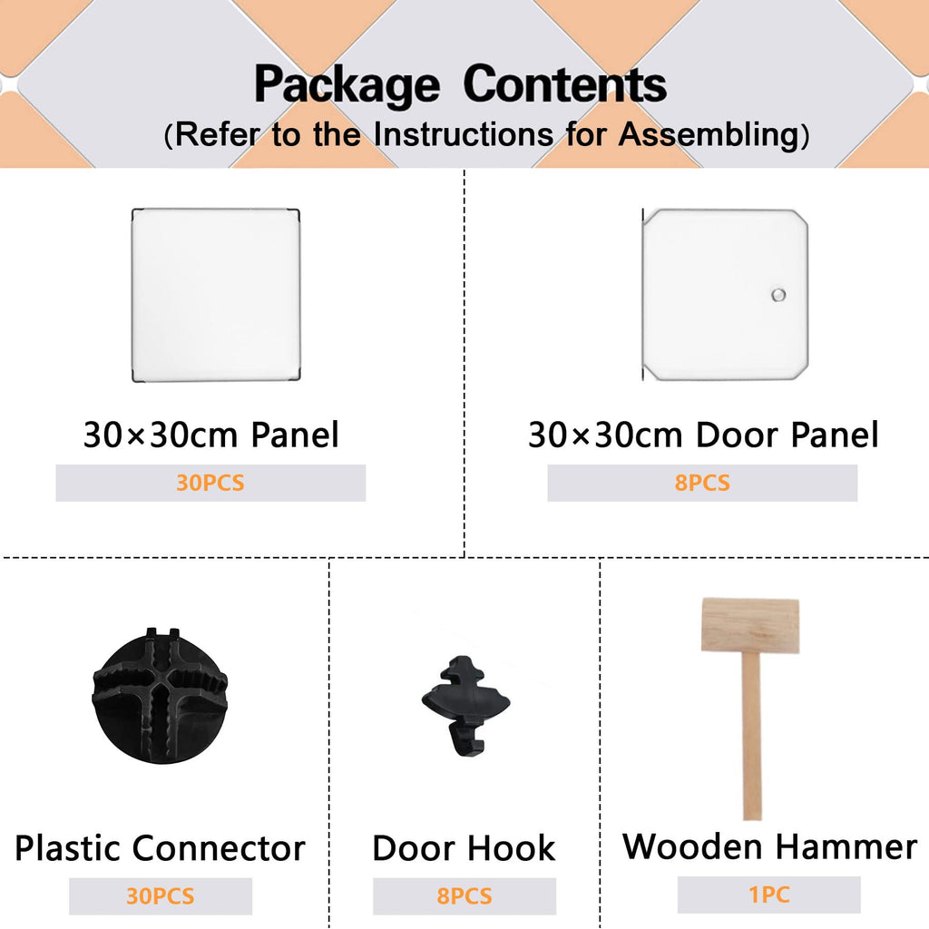 8-Cube Storage Organizer with Door Cube Shelf Closet Cabinet White