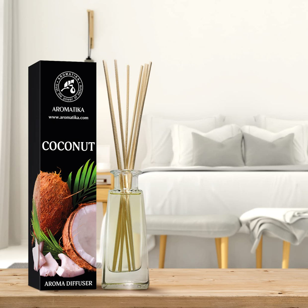 Coconut Aroma Diffuser 3.4 Fl Oz (100ml) - Reed Diffuser - Room Fragrance - Home Fragrance - Air Freshener - Coconut