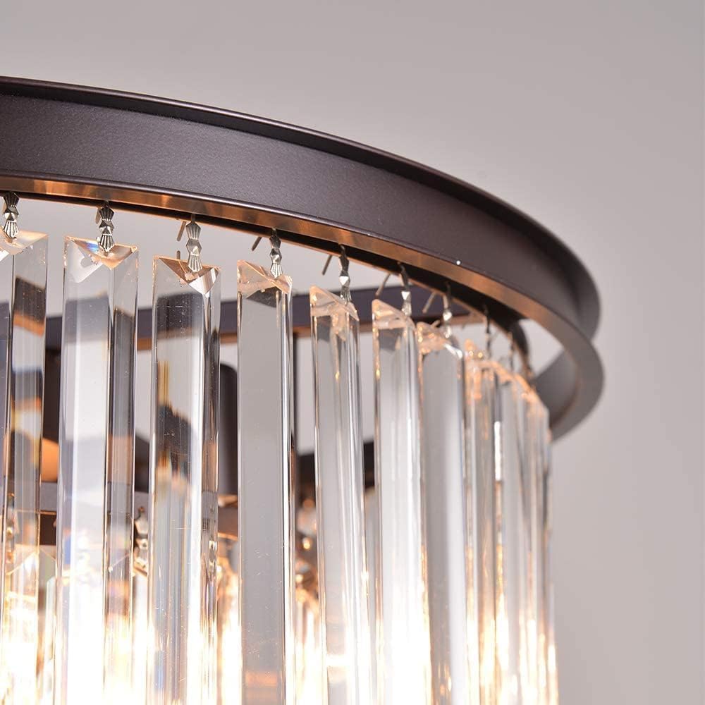 Inspired Odeon Style Bronze Crystal 3-Tier Modern Chandelier - A107-B08FY4NMNG