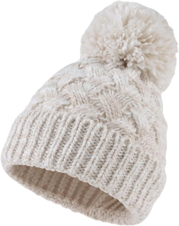 Knit Baby Beanie Toddler Winter Hat with Pompom for Infant Boy Girls