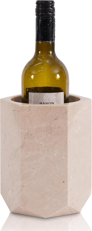 Marble Wine Chiller Bucket, Bottle Cooler for Wine & Champagne