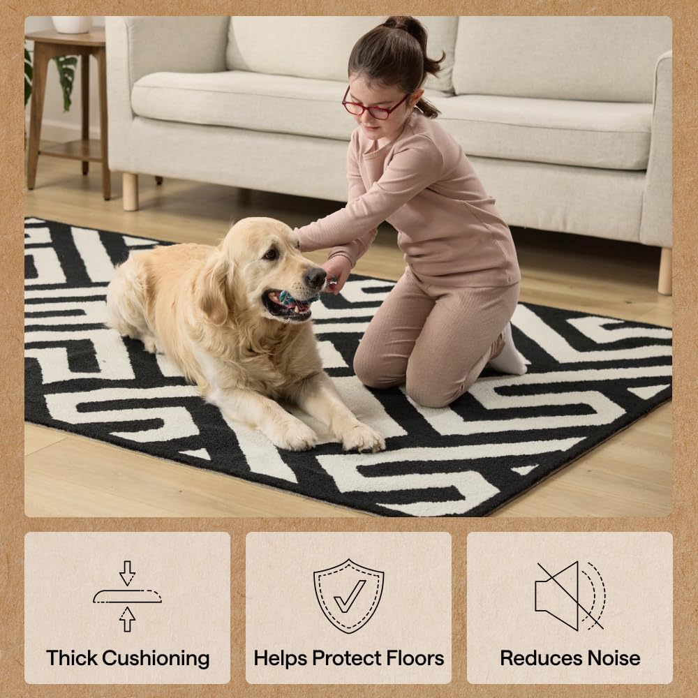Slip Resistant Rug Pads for Hardwood Floor 2x10 Cream - Set of 20