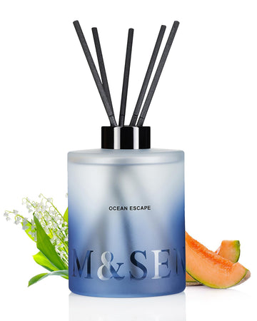 Reed Diffuser Set, Ocean Escape, 17 oz Natural Essential Oil
