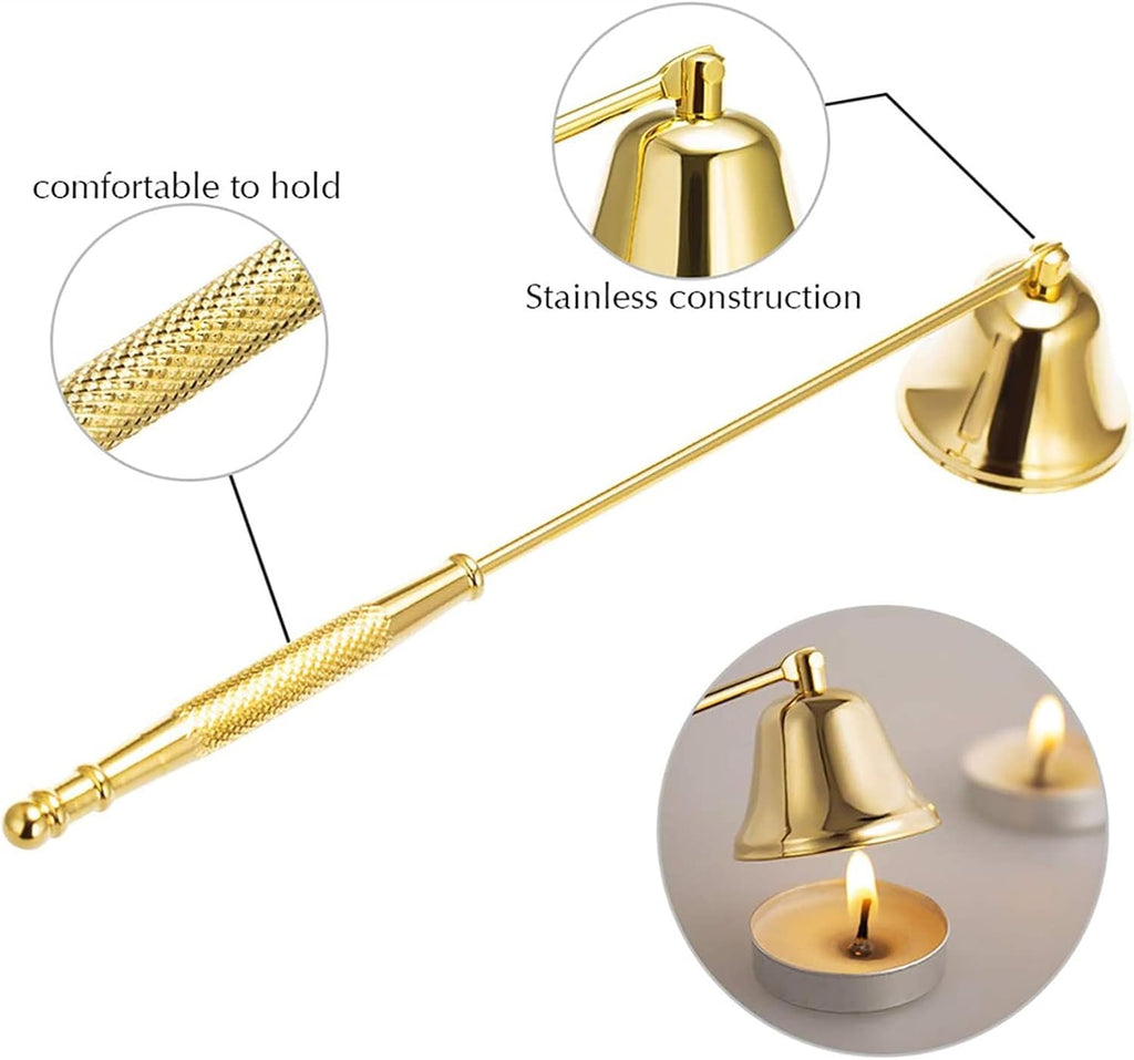 5 in 1 Candle Accessory Set,Gold Rechargeable Lighter & Candle Wick Trimmer - Set of 5