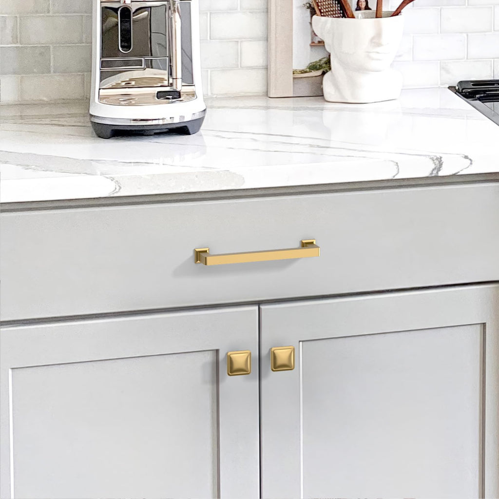 Champagne Bronze Cabinet Handles Kitchen Pulls 6.25 Inch 10 Pack