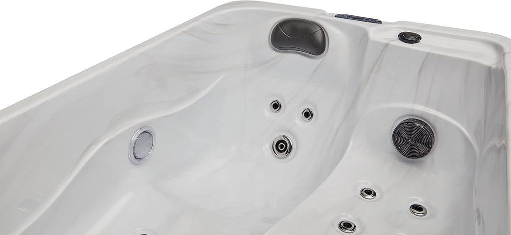 Cashmere 2 Person Outdoor Hot Tub in Gray with Ozonator