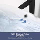 VIDA 23×15.2×7.7 inch Bathroom Vessel Sink, Modern Egg Shape Vanity Sink Above Counter Art Basin with Overflow