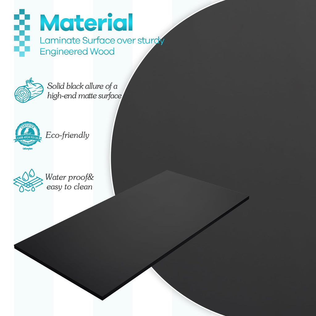 Universal Tabletop, Solid One-Piece Desktop for Sit Stand Desk, Double Desks, L Desk DIY, Wood Countertop Home or