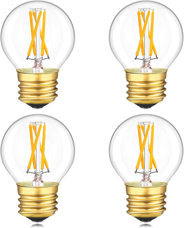 Dimmable E26 LED Ceiling Fan Light Bulbs A15 E26 LED Bulb 40W Equivalent Small Standard Base Edison Bulb Warm White
