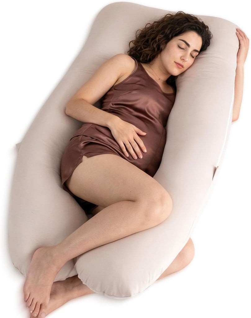 Pregnancy Pillow, U Shaped Full Body Pillows for Sleeping Support, 55 Inch Maternity Pillow for Pregnant Women with