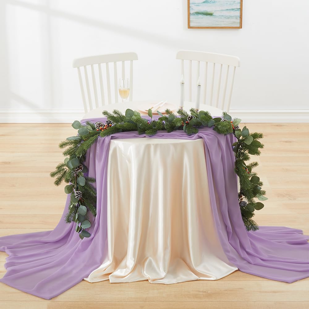 Light Purple Chiffon Fabric by The Yard, 60" Wide, 10 Yards