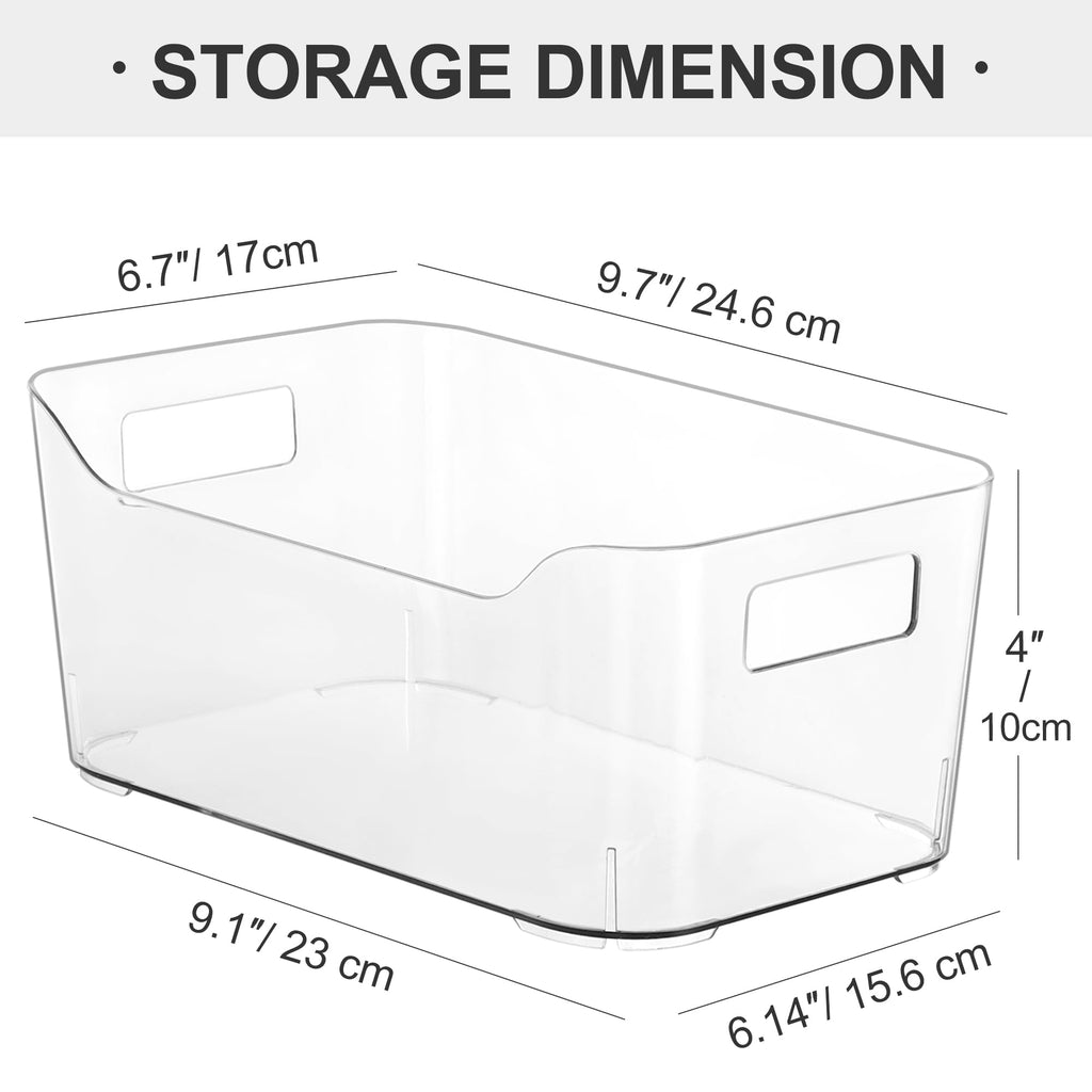 Pantry Organizers Storage, Clear Storage Organizer Bins 12 PACK