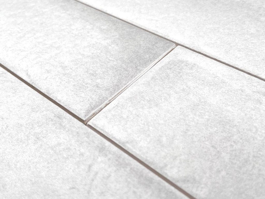 3x12 White Rustic Ceramic Wall Tile Brick Subway Texture Backsplash Bathroom Shower Fireplace Surround Accent Walls