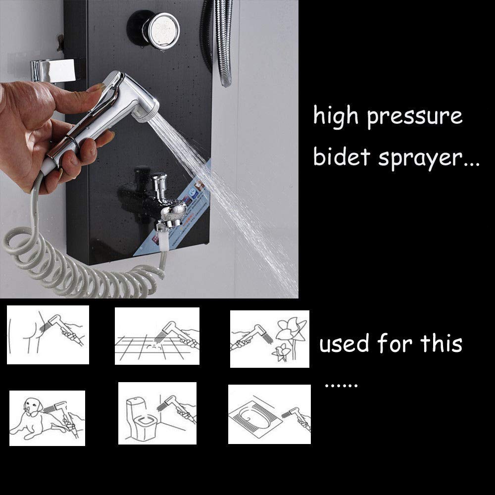 LED Shower Panel Bath Rainfall Waterfall Tower System Body Message Jets Stainless Steel Bathroom Wall Mount Shower