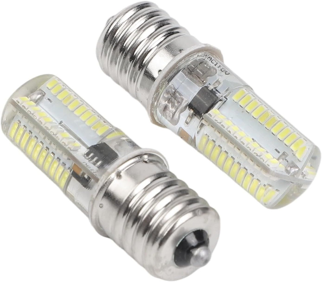 Microwave Light Bulb E17 Base 2 Pack Dimmable LED 6000K Natural White for Oven Stove Refrigerator Lamp