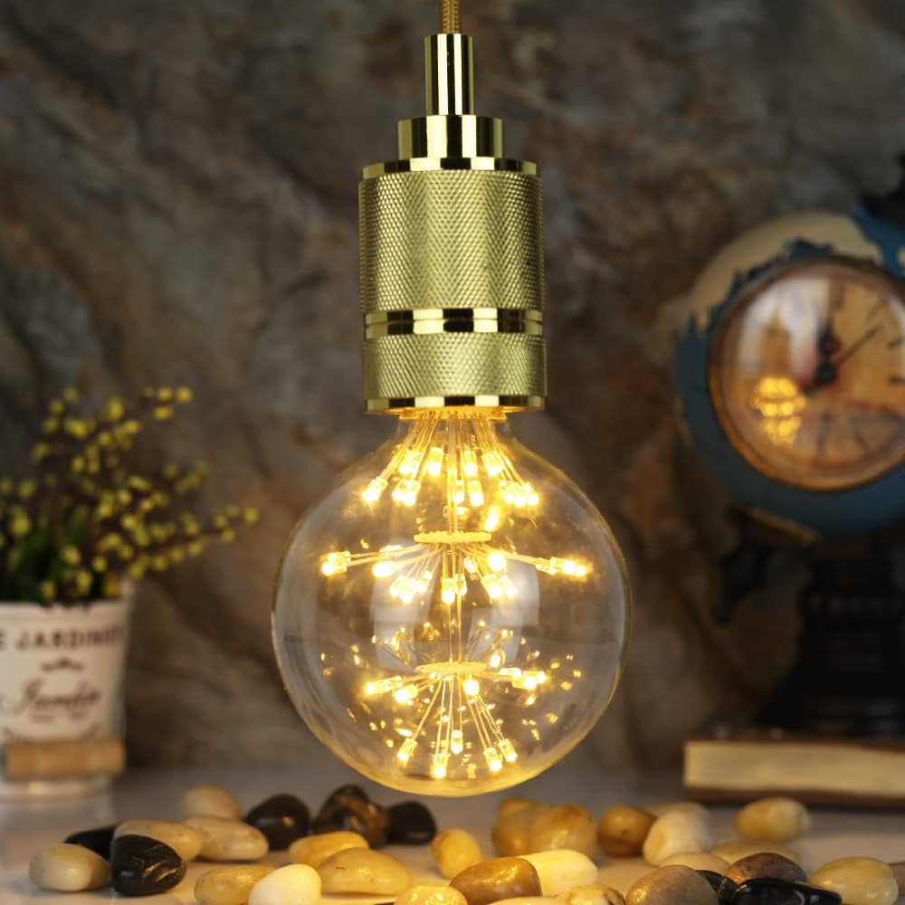 Vintage Led Bulb G95 Firework 3Watts Edison Bulb 2200Kelvin Warmth Glow 110-130V Decorative Light Bulb
