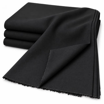 Designz 60" Wide Premium 100% Cotton Fabric by The Yard - Soft Breathable Material for Sewing & Crafting - Black