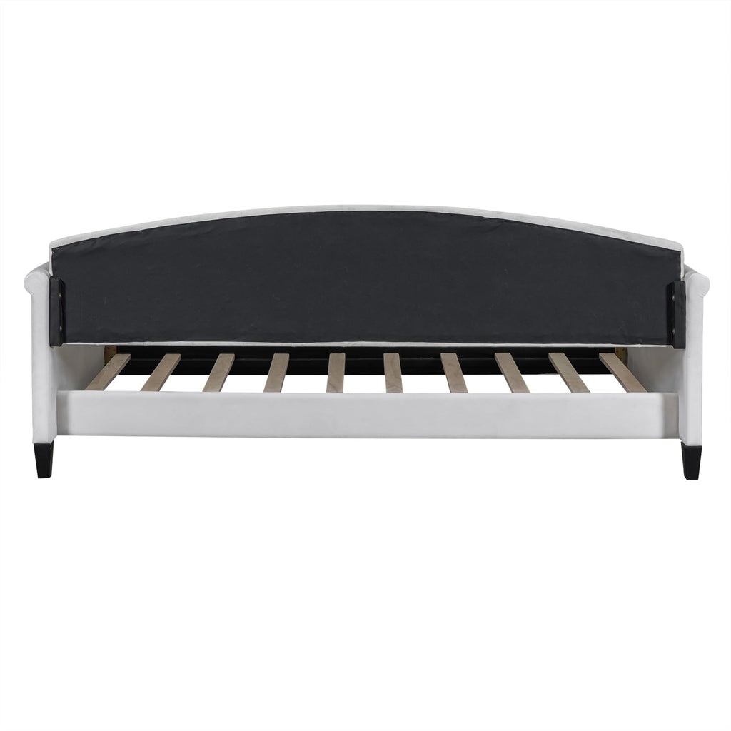 Twin Size Modern Luxury Tufted Button Daybed, Upholstered Twin Daybed Frame, Sofa Bed, Twin, Beige