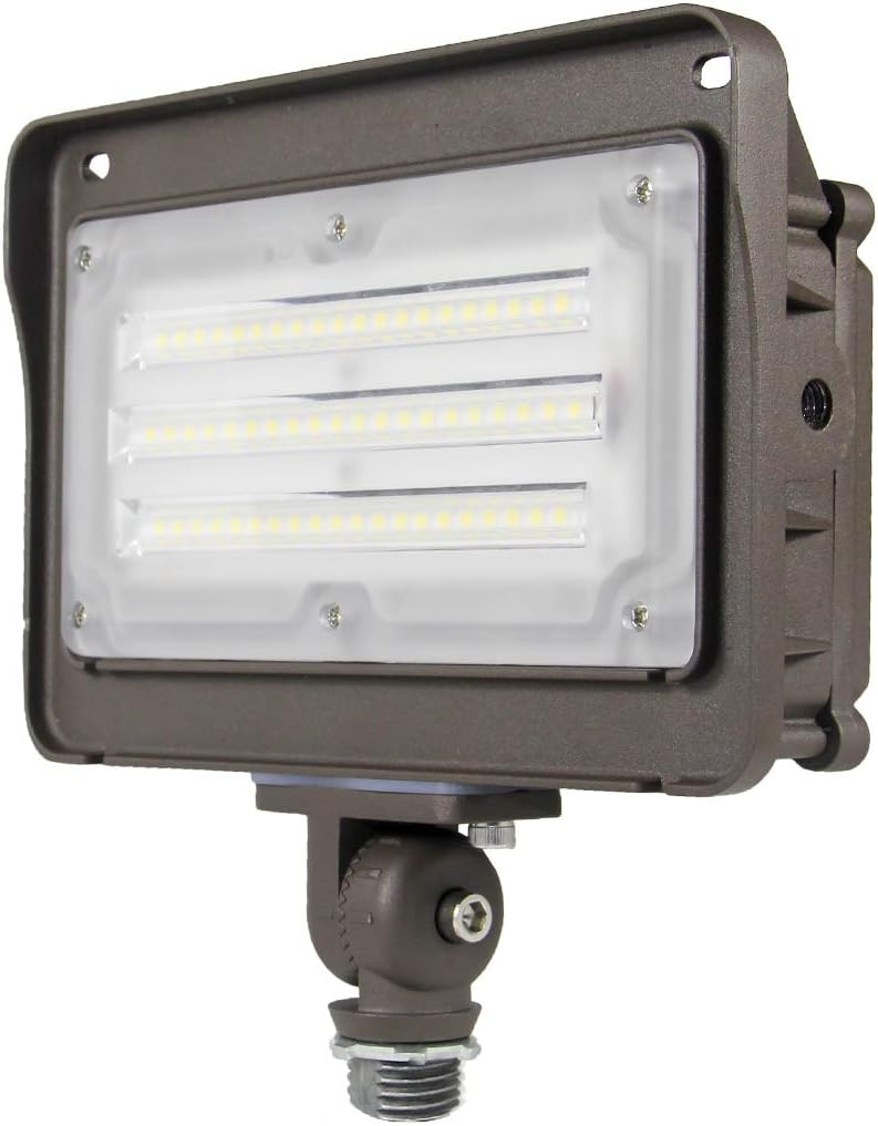 LED Flood Light Outdoor 50W, 6500LM (200W HPS/MH Equiv.) 5000K Daylight, Waterproof Knuckle Mount LED Outdoor Flood
