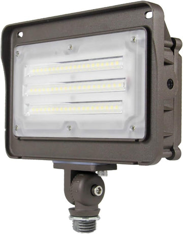 LED Flood Light Outdoor, Dusk-to-Dawn Photocell, 50W 6500LM | 5000K Daylight, IP65 Waterproof 100-277V, 180-Degree