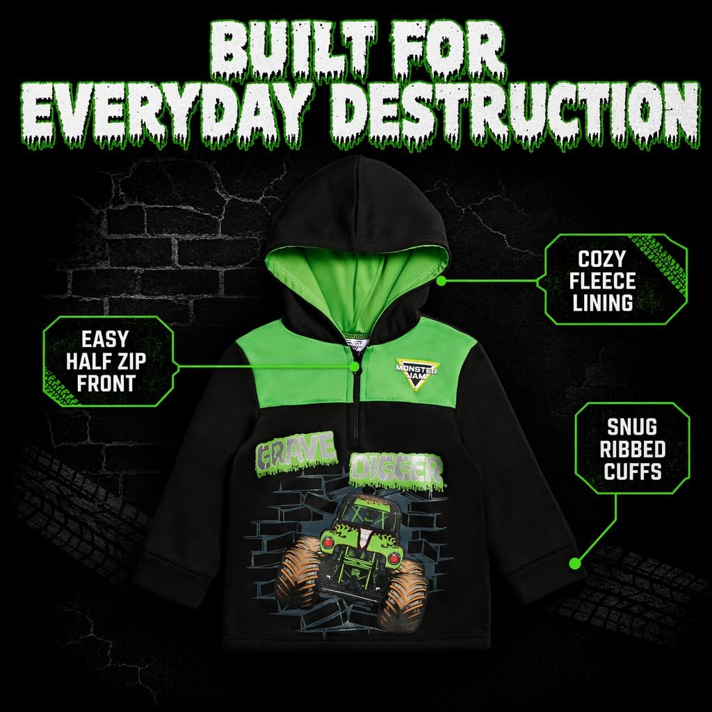Boys' Fleece Hooded Sweatshirt Toddler to Big Kid