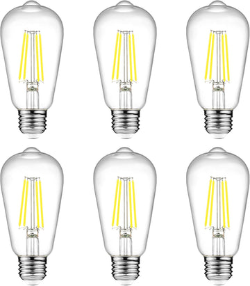 LED Edison Bulbs, E26 Base Vintage Light Bulb, 6W (60W Equivalent)
