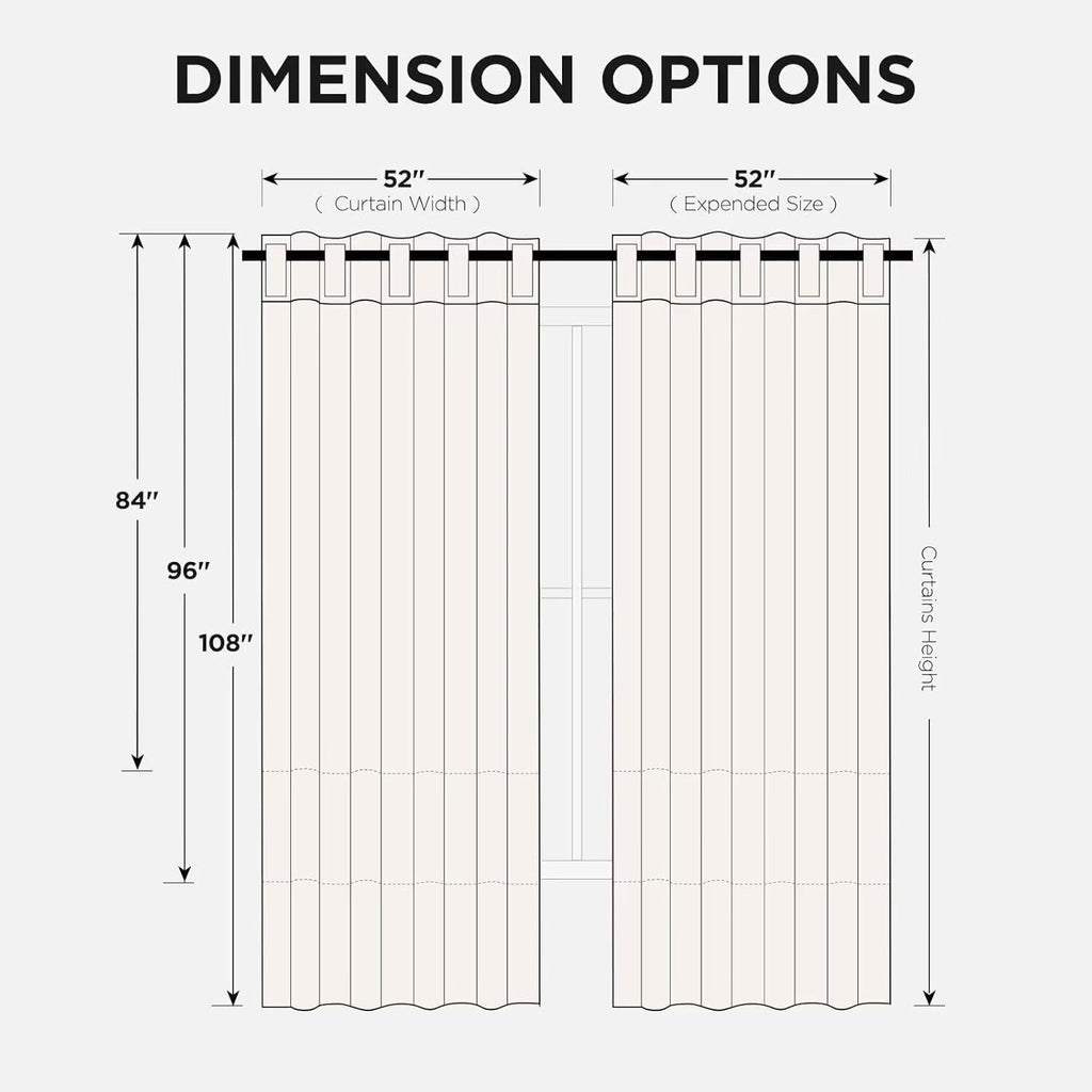 Blackout Curtains 96 Inches Long, Thermal Insulated Black Out Curtains 2 Panels Set, Room Darkening Drapes Window