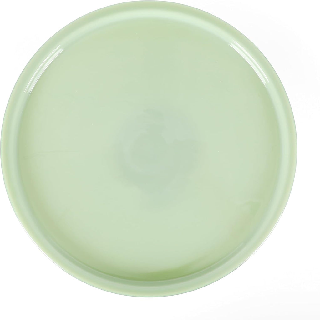 Highbrook 10-Inch Jadeite Cake Stand with Glass Dome - Vintage-Style Pedestal Dessert Plate for Cakes (up to 8.5")