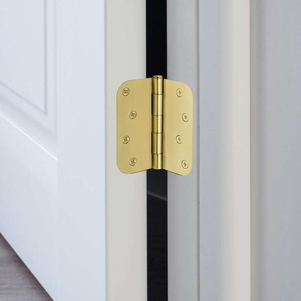 Interior Door Hinge, 4", Satin Brass