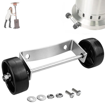 Universal Patio Heater Wheel Kit Propane Heaters, Easy to Move