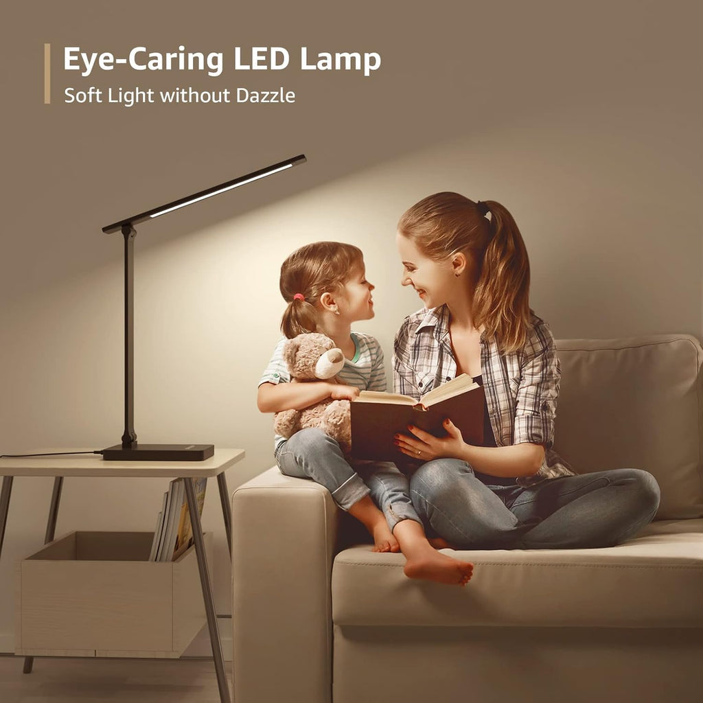 LED Desk Lamp, 9.5W 750LM Touch Desk Light, Black