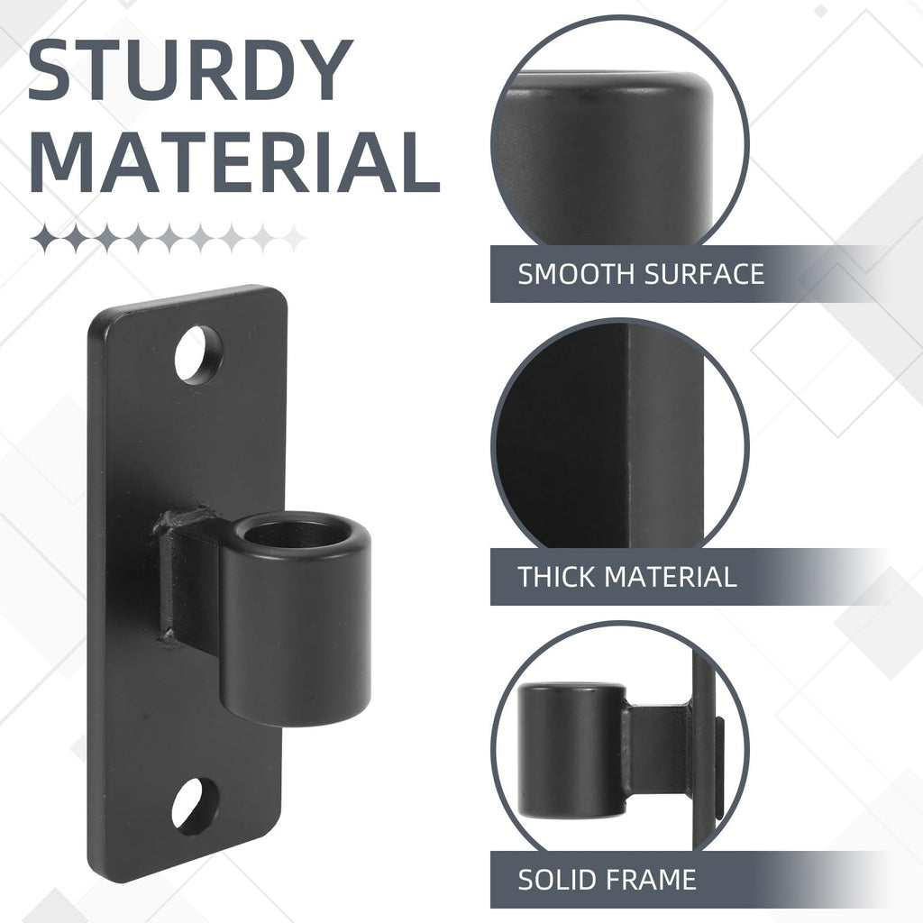 Gate Hinges, 4 Pack Steel Wall Mount Gate Hinge Fit 5/8'' Pin Fence Post Hinge, Heavy Duty Gate Hinges for Wooden or