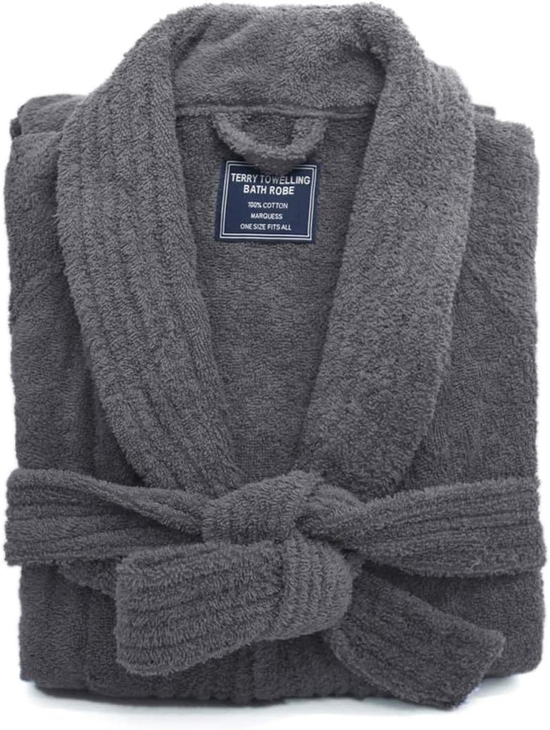 Bathrobe Mens,Premium Thick Terry Cloth Bathrobe,Towel Bath robe Long-Staple Combed Men's Cotton Robe