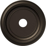 19"OD x 3 1/2"ID x 1 1/2"P Traditional Thermoformed PVC Ceiling Medallion (Fits Canopies up to 11 1/