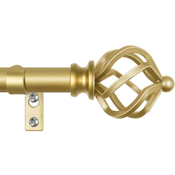 Gold Curtain Rod 32 to 58 Inch, Adjustable Window Treatment Rods