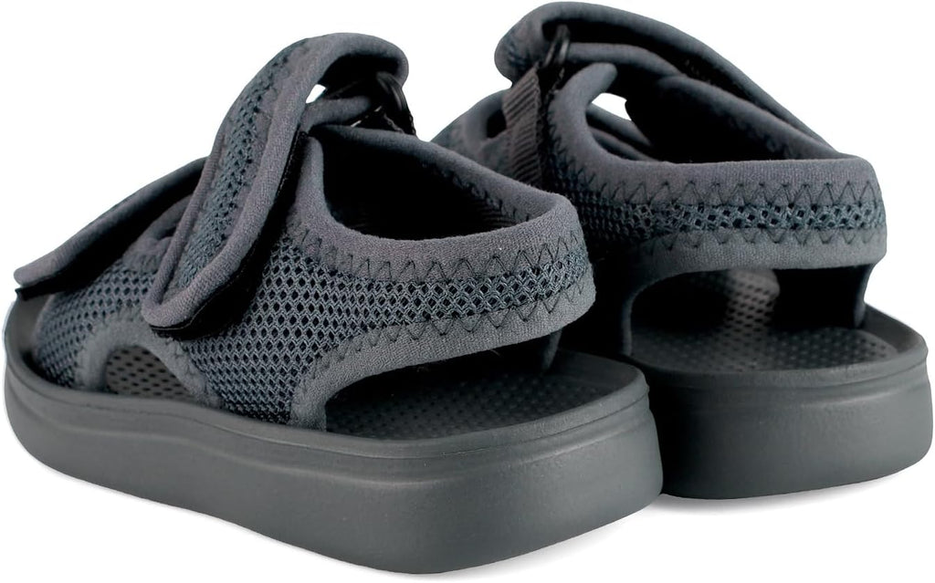 Unisex Kids Summer Slide Sandals Baby Comfort Anti-Slip Open Toe Adjustable Walking Beach Shower Shoes for Boys Girls