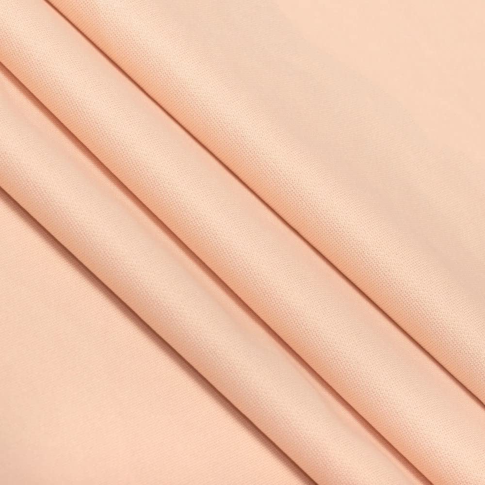 Scuba Double Knit Fabric Sheer Techno Stretch Dyed Polyester 60 Inch Wholesale By The Yard & Roll - Rose Gold (1 Yard)