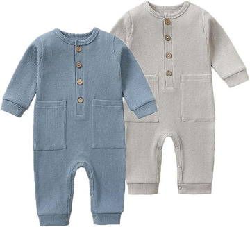 Baby Boy Rompers Long Sleeve Jumpsuit Infant Knit Outfits Clothes