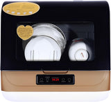 Portable Mini Countertop Dishwasher Automatic Dishwasher Air Dry Dishwasher Mini Dish Washer 7.8L/2gal Built-in Water