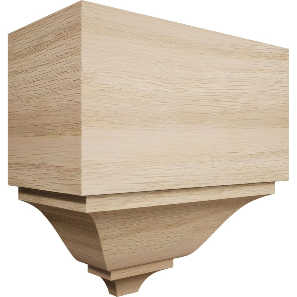 2 3/4"P x 5 1/2"W x 5 5/8"H Solid Hardwood Stain Grade Universal Mid Crown Moulding Coupler Block for