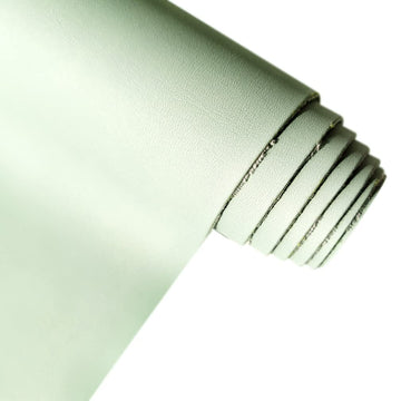 Smooth Light Green Faux Leather Roll 11.8"x53" Soft Plain Synthetic Upholstery Crafts Fabric for DIY Cosplay Garment